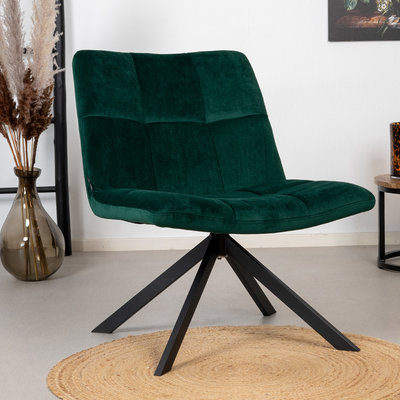 Velvet fauteuil Eevi groen