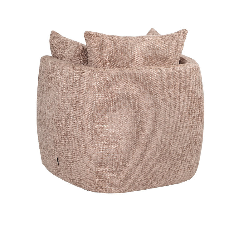 Stoel babykamer Ruby chenille stof roze