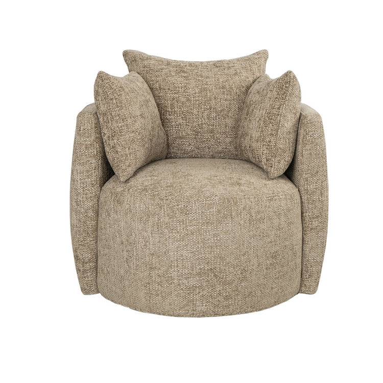 Stoel babykamer Ruby chenille stof taupe