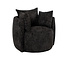 Stoel babykamer Ruby chenille stof zwart