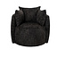 Stoel babykamer Ruby chenille stof zwart