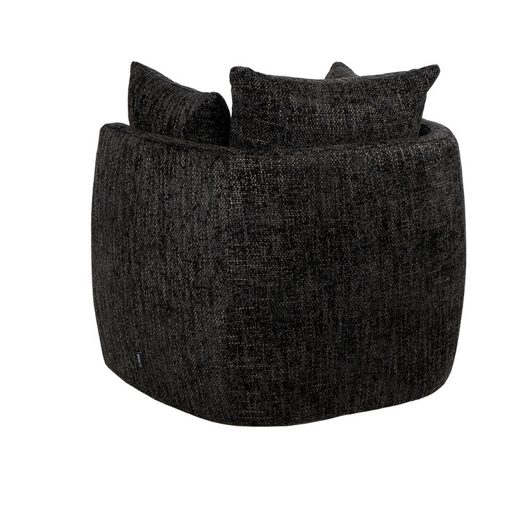 Stoel babykamer Ruby chenille stof zwart