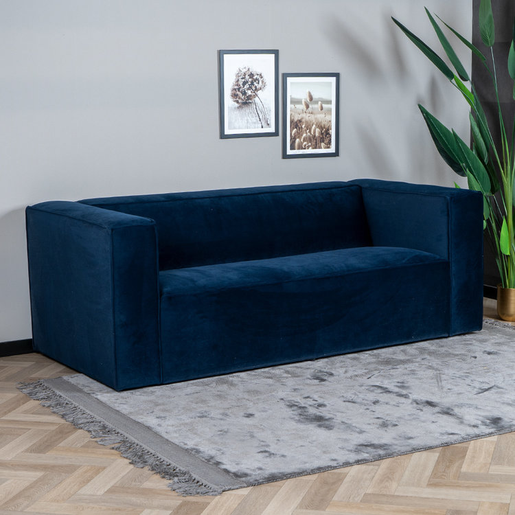 Velvet bank 2,5-zits Memphis blauw