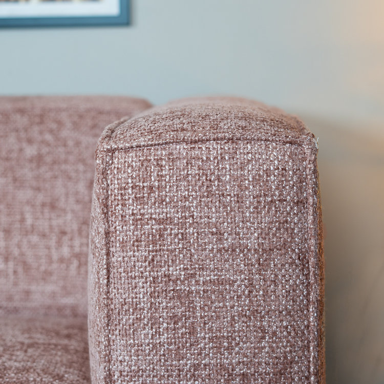 2,5-zits bank Memphis roze stof chenille