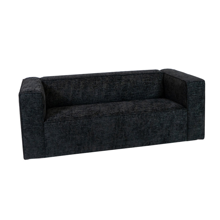 2,5-zits bank Memphis zwart stof chenille