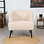 Teddy bouclé fauteuil Nora beige