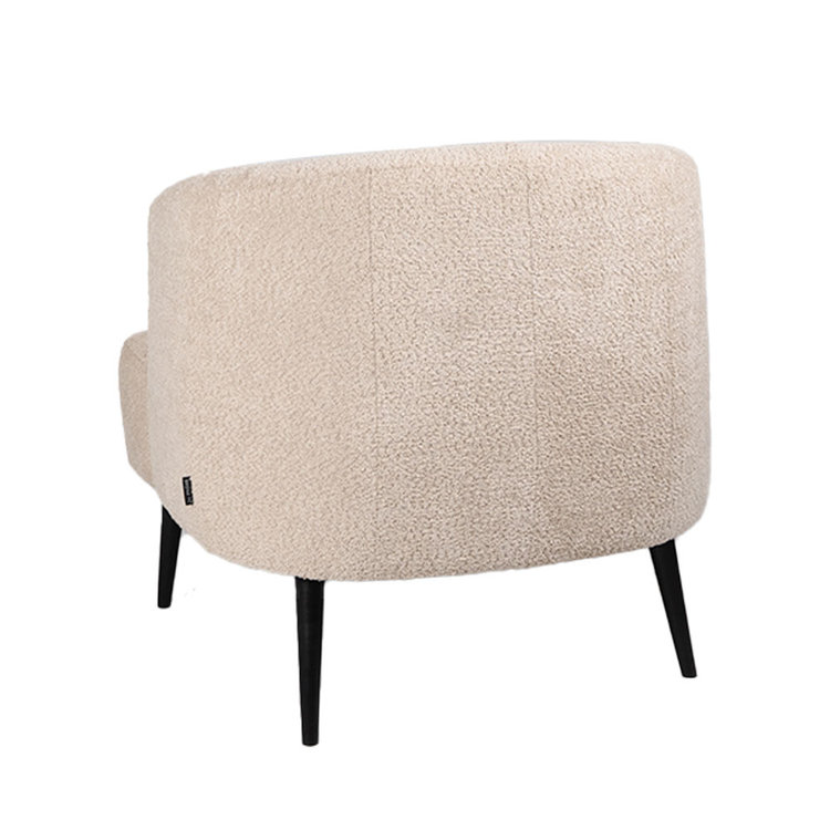 Teddy bouclé fauteuil Nora beige