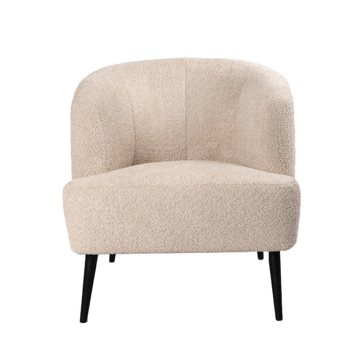Teddy bouclé fauteuil Nora beige
