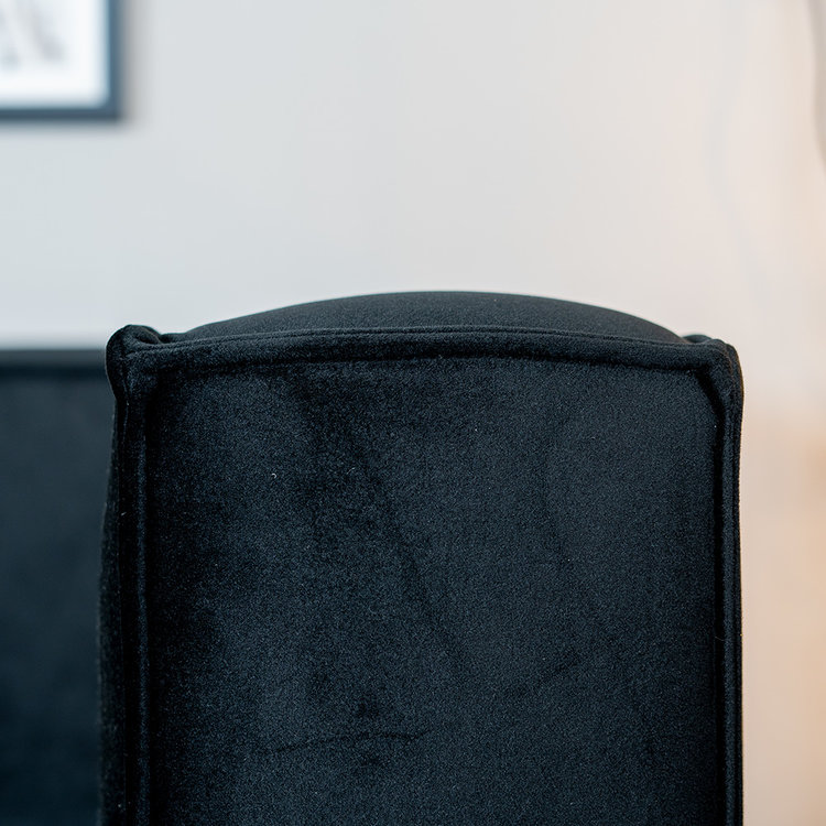 Velvet bank 3-zits Memphis zwart