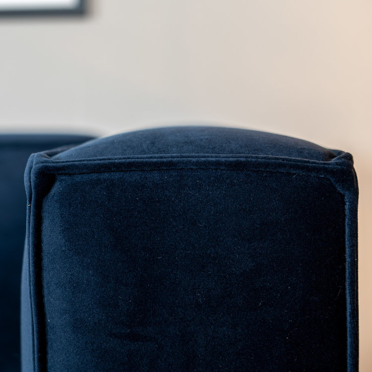 Velvet bank 3-zits Memphis blauw