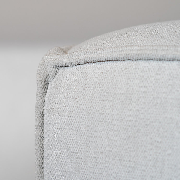 Scandinavische hoekbank Memphis off white stof gemêleerd links