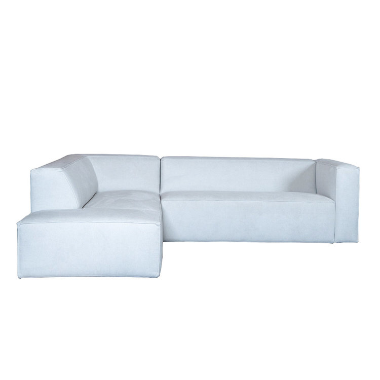 Scandinavische hoekbank Memphis off white stof gemêleerd links