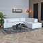 Scandinavische hoekbank Memphis off white stof gemêleerd rechts