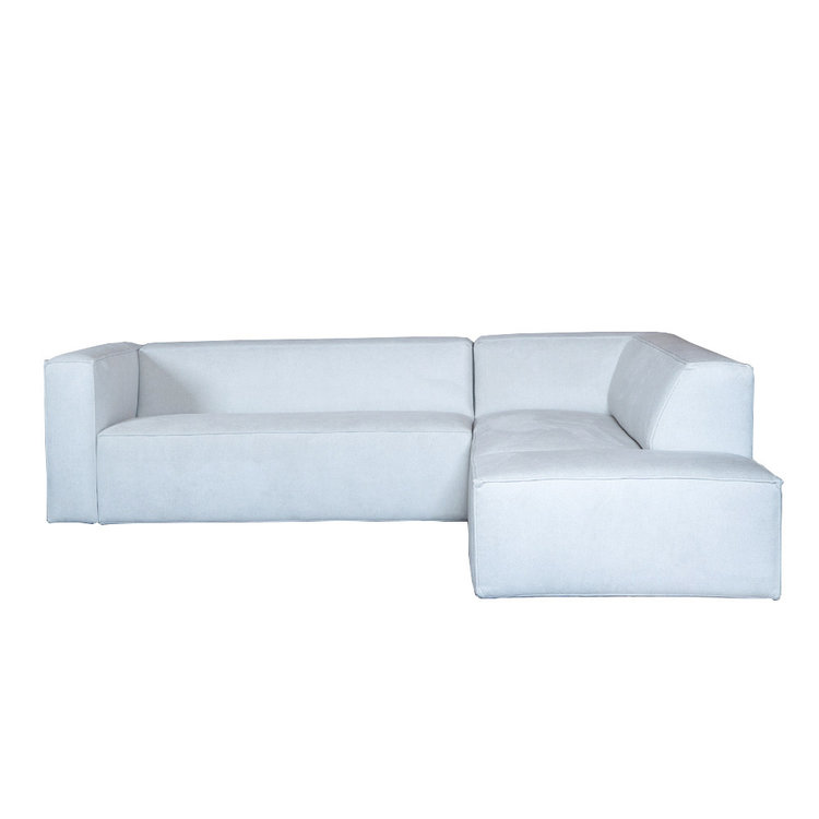Scandinavische hoekbank Memphis off white stof gemêleerd rechts