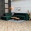 Velvet hoekbank Memphis groen links