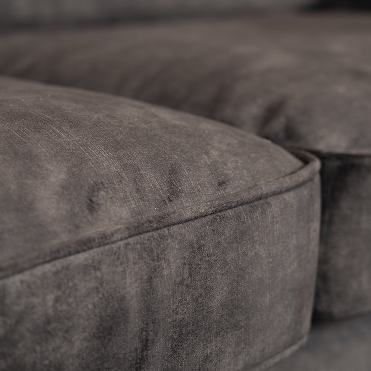 Velvet bank 3-zits Florida antraciet