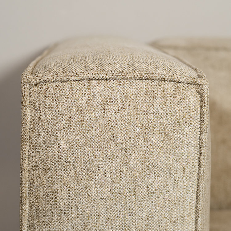 Scandinavische hoekbank Memphis taupe stof gemêleerd rechts