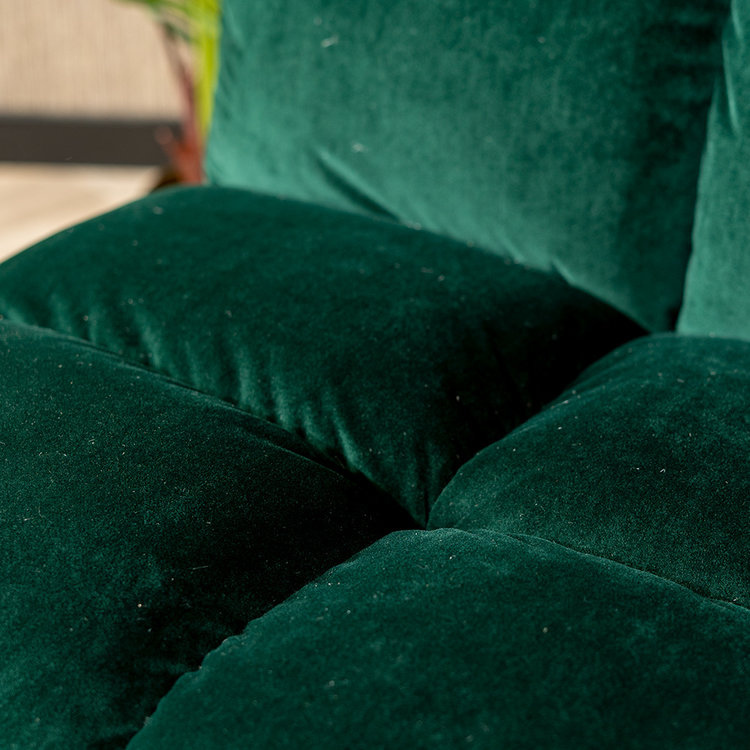 Velvet fauteuil Malaga donkergroen