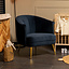 Stoel babykamer Amy velvet blauw