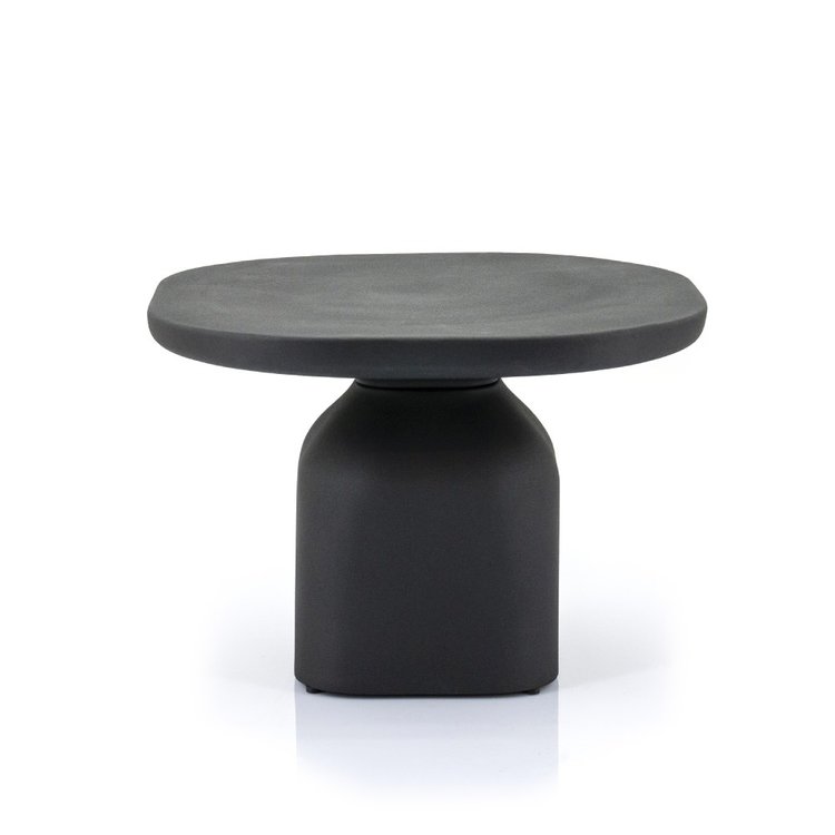 Design salontafel rond Melo zwart metaal 41 cm hoog