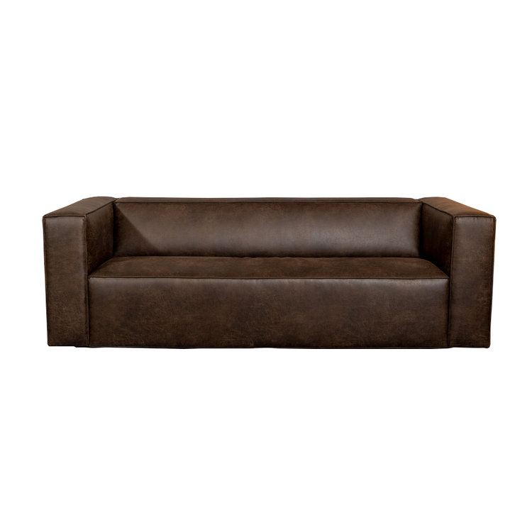 Industriële bank 3-zits Memphis eco-leer bruin