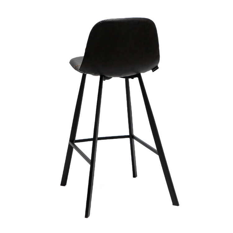 Industriële barkruk Logan antraciet eco-leer 70 cm