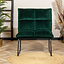 Velvet fauteuil Malaga donkergroen