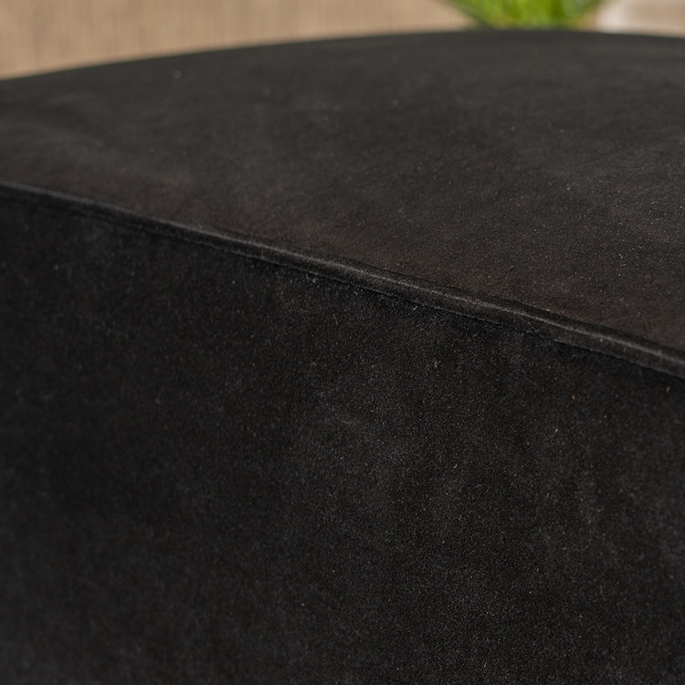 Hocker Memphis velvet zwart