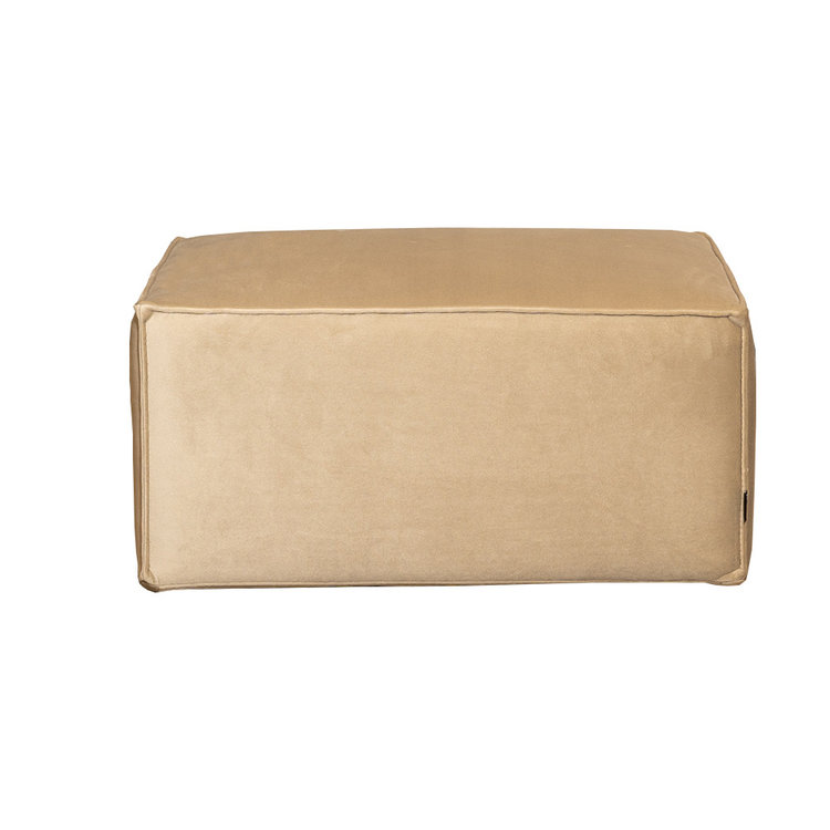 Hocker Memphis velvet beige