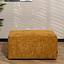 Hocker Memphis stof chenille okergeel