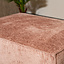 Hocker Memphis roze stof chenille