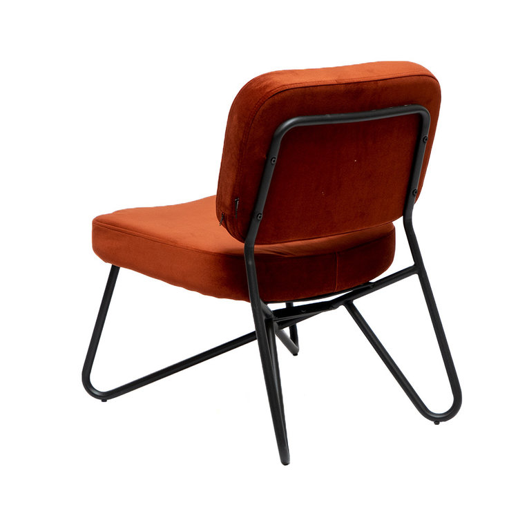 Velvet fauteuil Julia koper