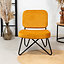 Velvet fauteuil Julia okergeel