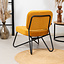 Velvet fauteuil Julia okergeel