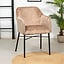 Eetkamerstoel Chicago velvet/ geweven stof taupe
