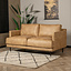 Industriële bank 2,5-zits Denver beige eco-leer
