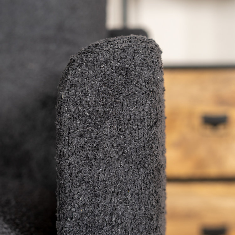 Scandinavische bank 2,5-zits Denver bouclé zwart