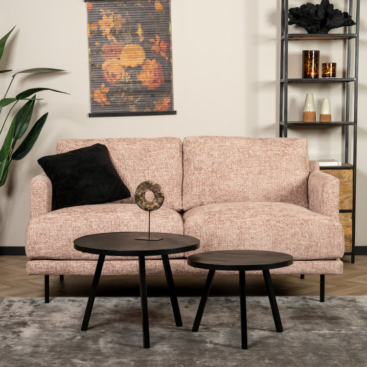 2,5-zits bank Denver roze stof chenille