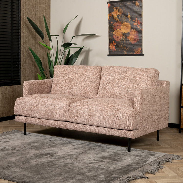 2,5-zits bank Denver roze stof chenille