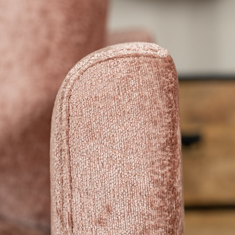 2,5-zits bank Denver chenille stof roze