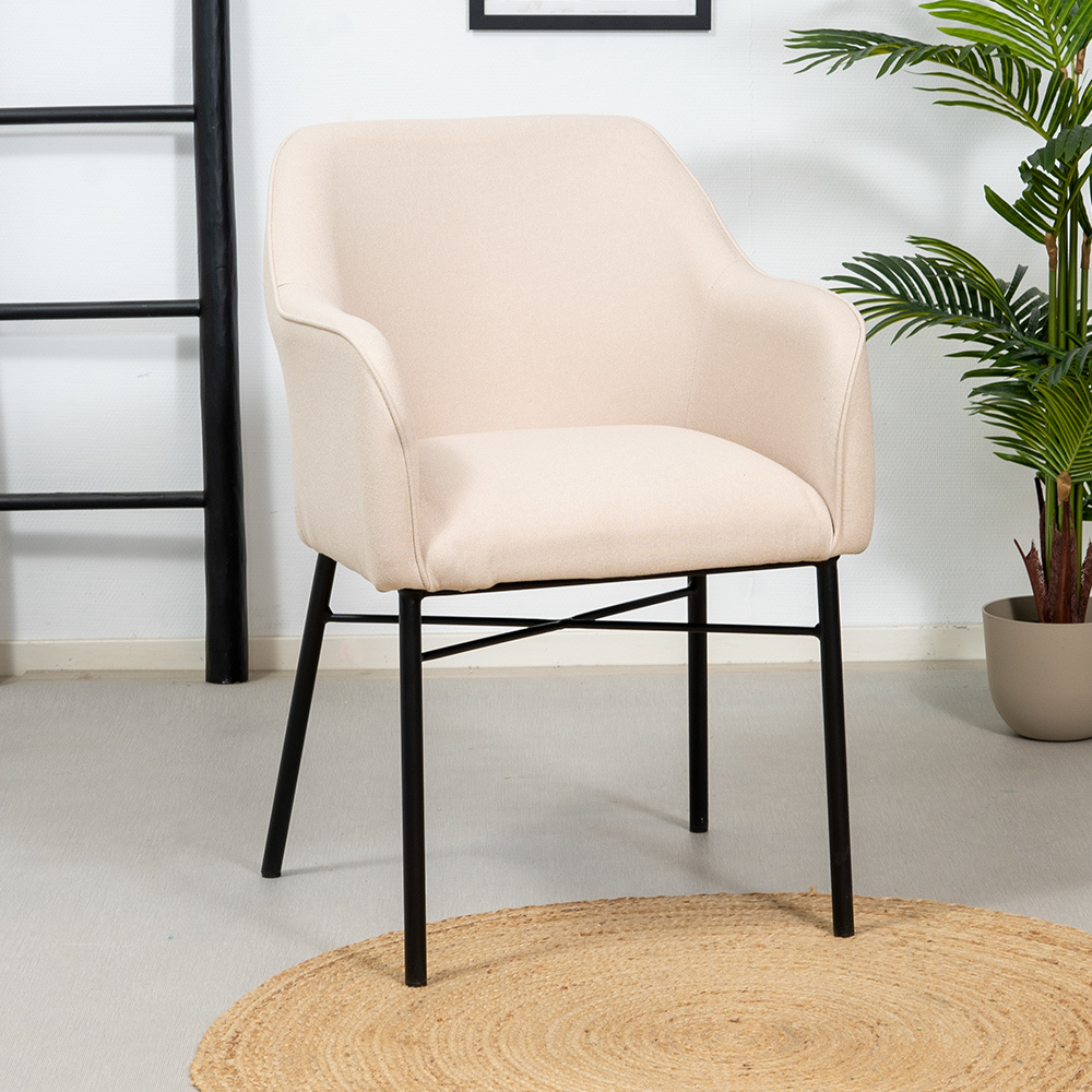 Scandinavische eetkamerstoel Vanja beige