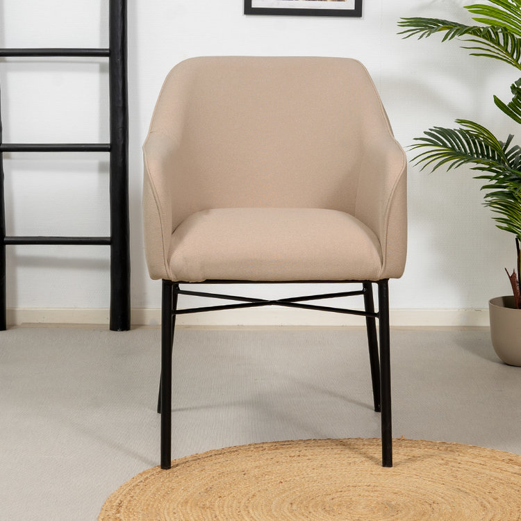Scandinavische eetkamerstoel Vanja taupe