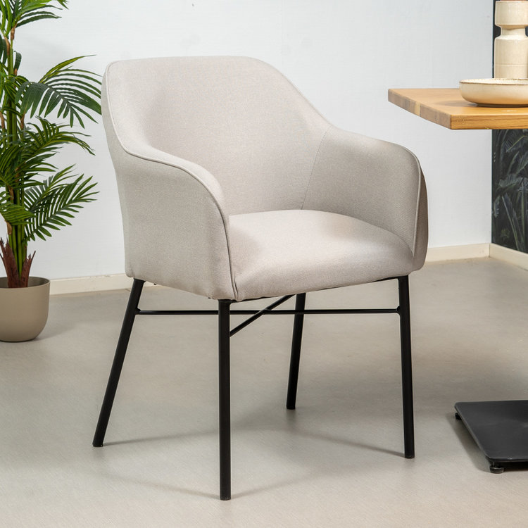 Scandinavische eetkamerstoel Vanja grijs