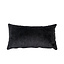 Sierkussen Myles stof gemêleerd zwart 25 x 45 cm