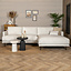 Scandinavische hoekbank Denver off white stof gemêleerd rechts