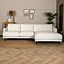 Scandinavische hoekbank Denver off white stof gemêleerd rechts