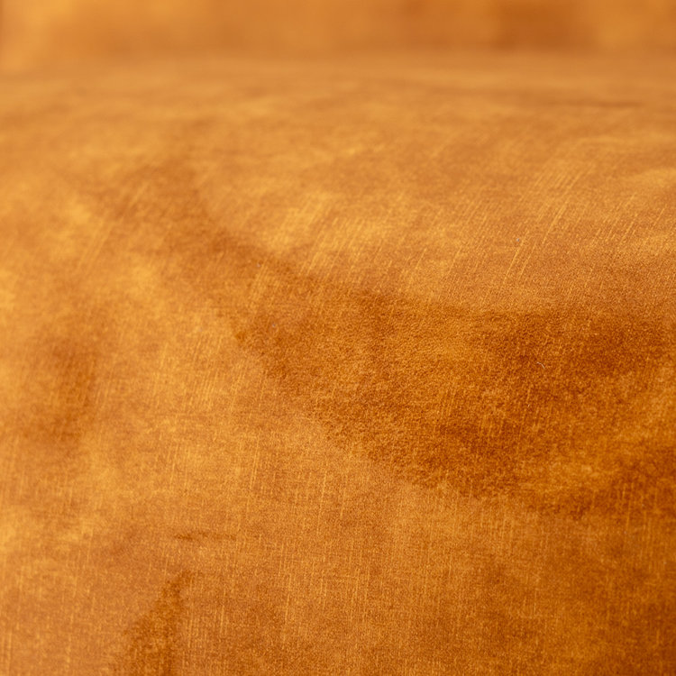 Velvet hoekbank Denver okergeel links