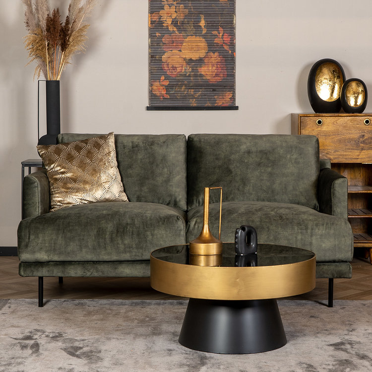 Velvet bank 2,5-zits Denver donkergroen