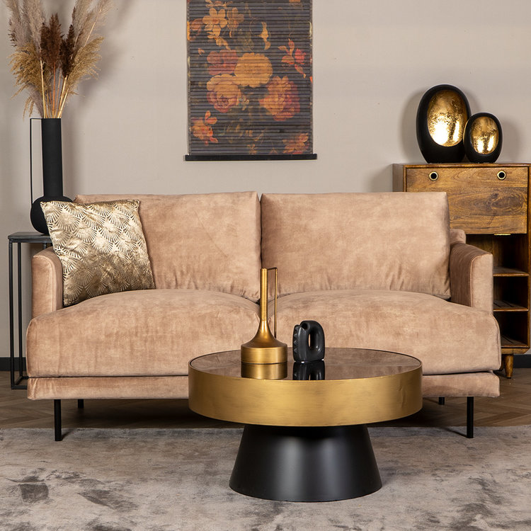 Velvet bank 2,5-zits Denver taupe