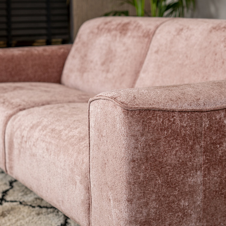 2,5-zits bank Vegas stof chenille roze